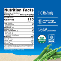 Thumbnail for Nutricost Organic Pea Protein Isolate Powder (5LBS) - Unflavored, Certified USDA Organic, Protein from Plants, Vegetarian Friendly, Gluten Free, Non-GMO