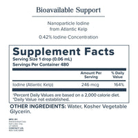Thumbnail for Heritage Store Nascent Colloidal Iodine Drops 246mcg, Liquid Supplement with Nascent Iodine from Atlantic Kelp, Bioavailable, Vegan, Approx. 480 Servings, 1oz