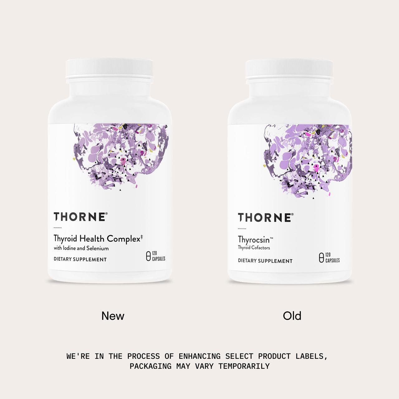 THORNE - Thyroid Health Complex - Cofactors for Function Support* - Vitamins B12, C & E, Ashwagandha, Iodine, Zinc, Selenium, Copper & L-Tyrosine - Third-Party Certified - 120 Capsules