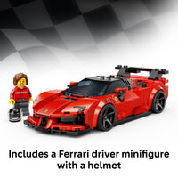 Thumbnail for LEGO Speed Champions Ferrari SF90 XX Stradale Sports Car Building Toy for Kids - Building Set W/Ferarri Driver Minifigure for Boys & Girls, Ages 9+ - Gift Idea for Birthdays - 77254