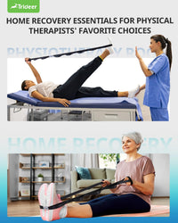 Thumbnail for Trideer Stretching Strap Yoga Strap Physical Therapy for Home Workout, Exercise, Pilates and Gymnastics, 10 Loops Non-Elastic Stretch Bands with Aesthetic Packaging for Women & Men (Black)