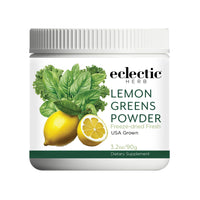 Thumbnail for Eclectic Herb - Lemon Greens Powder Supplement | Immune + Detox Support | Nutritional Support, Vitamins + Minerals | Superfood Powder + Daily Greens Drink Mix | Non-GMO, Vegan (3.2 oz | 90 g)