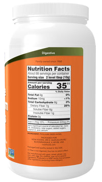 Thumbnail for NOW Foods Supplements, Whole Psyllium Husks, Non-GMO Project Verified, Soluble Fiber, 24-Ounce