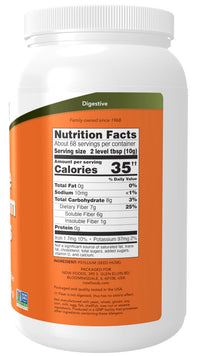 Thumbnail for NOW Foods Supplements, Whole Psyllium Husks, Non-GMO Project Verified, Soluble Fiber, 24-Ounce