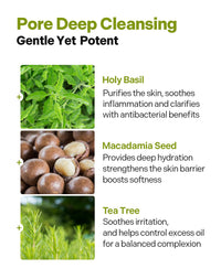 Thumbnail for P.CALM Underpore Holy Basil Cleansing Oil – Holy Basil & Tea Tree for Deep Pore Cleansing, Blackhead Removal, and Makeup Removal, Korean Skincare (190ml / 6.42 fl.oz)