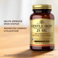 Thumbnail for Solgar Gentle Iron (Iron Bisglycinate) 25 mg - 90 Vegetable Capsules - Non-Constipating, Gentle on Your Stomach - Gluten Free - 90 Servings