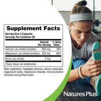 Thumbnail for NaturesPlus Cal/Mag Citrate - 90 Vegetarian Capsules - 500 mg Calcium, 250 mg Magnesium - 30 Servings
