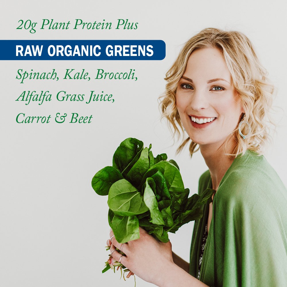 Garden of Life Raw Organic Protein & Greens Lightly Sweet, Vegan Protein Powder for Women and Men, Plant and Pea Protein, Greens, Probiotics, Gluten Free Low Carb Shake Made Without Dairy 20 Servings