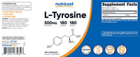 Thumbnail for Nutricost L-Tyrosine 500mg, 180 Capsules - Gluten Free & Non-GMO