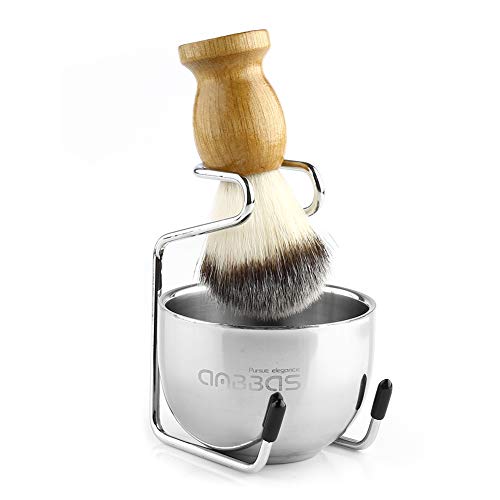Image 1 of Beech-Synthetic Bristles for the product Anbbas Shaving Brush Set for Men