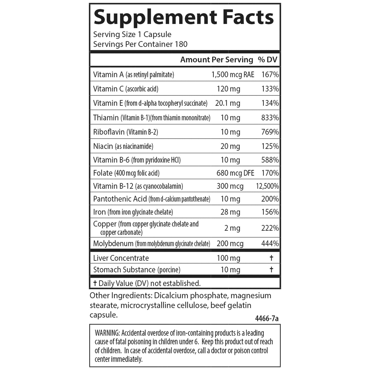 Carlson - Blood Nutrients, 28 mg Iron, Blood Development, Iron Absorption & Optimal Wellness, 40 Capsules