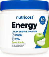 Thumbnail for Nutricost Energy Complex (Green Apple) (60 Servings) - Clean Energy Powder, 300g Dietary Supplement
