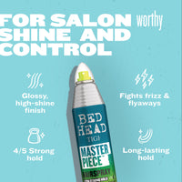 Thumbnail for TIGI Bed Head Frizz Control Hair Spray, Masterpiece Extra Hold Hair Care Spray for Shiny and Glossy Hair, 10.3 oz