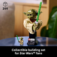 Thumbnail for LEGO Star Wars: Attack of the Clones Yoda Bust with Lightsaber - Collectible Building Set for Adults, Ages 18+ - Star Wars Gift for Men & Women - Bedroom or Shelf Decor - 75438