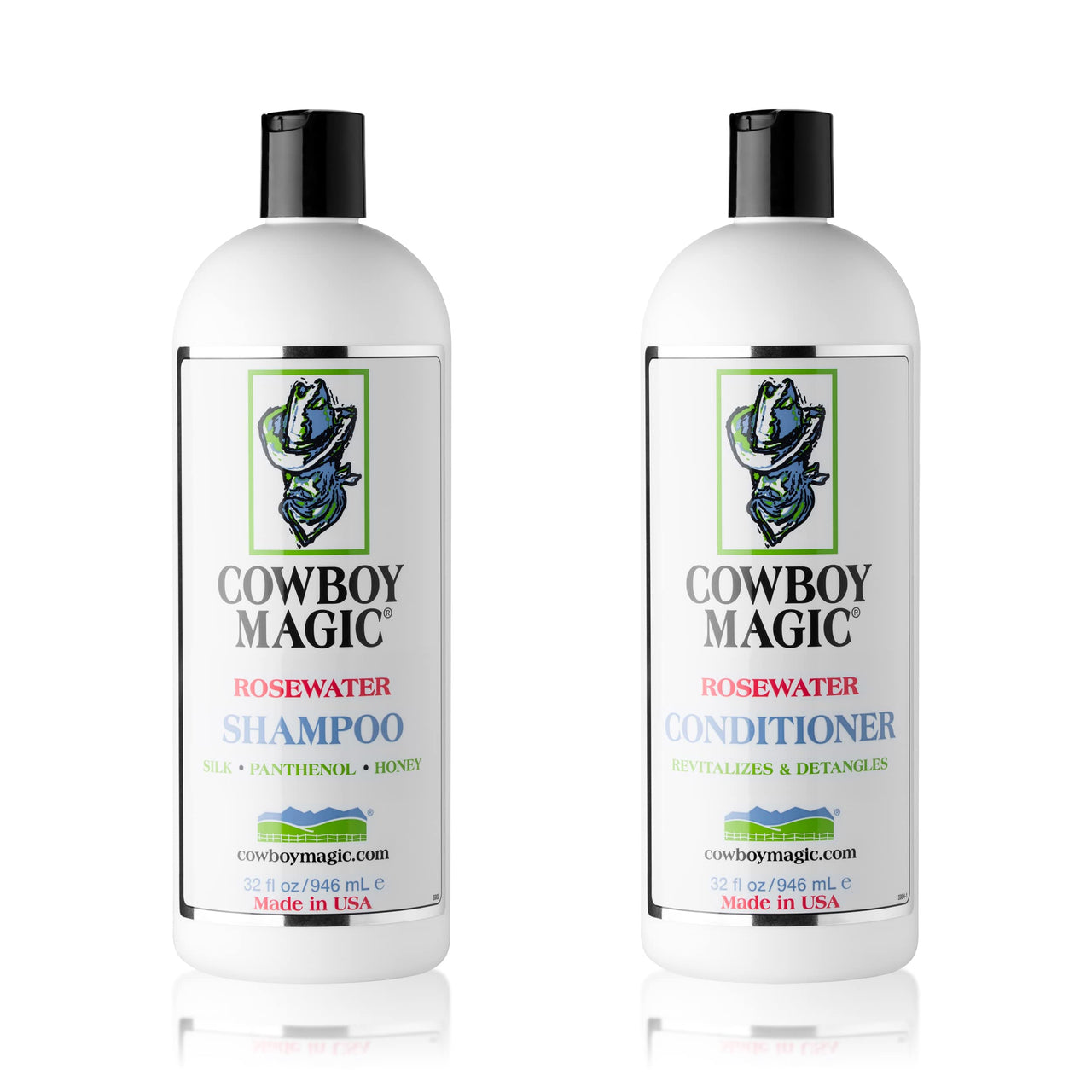 Cowboy Magic Rosewater Shampoo + Conditioner 32 Ounce Each