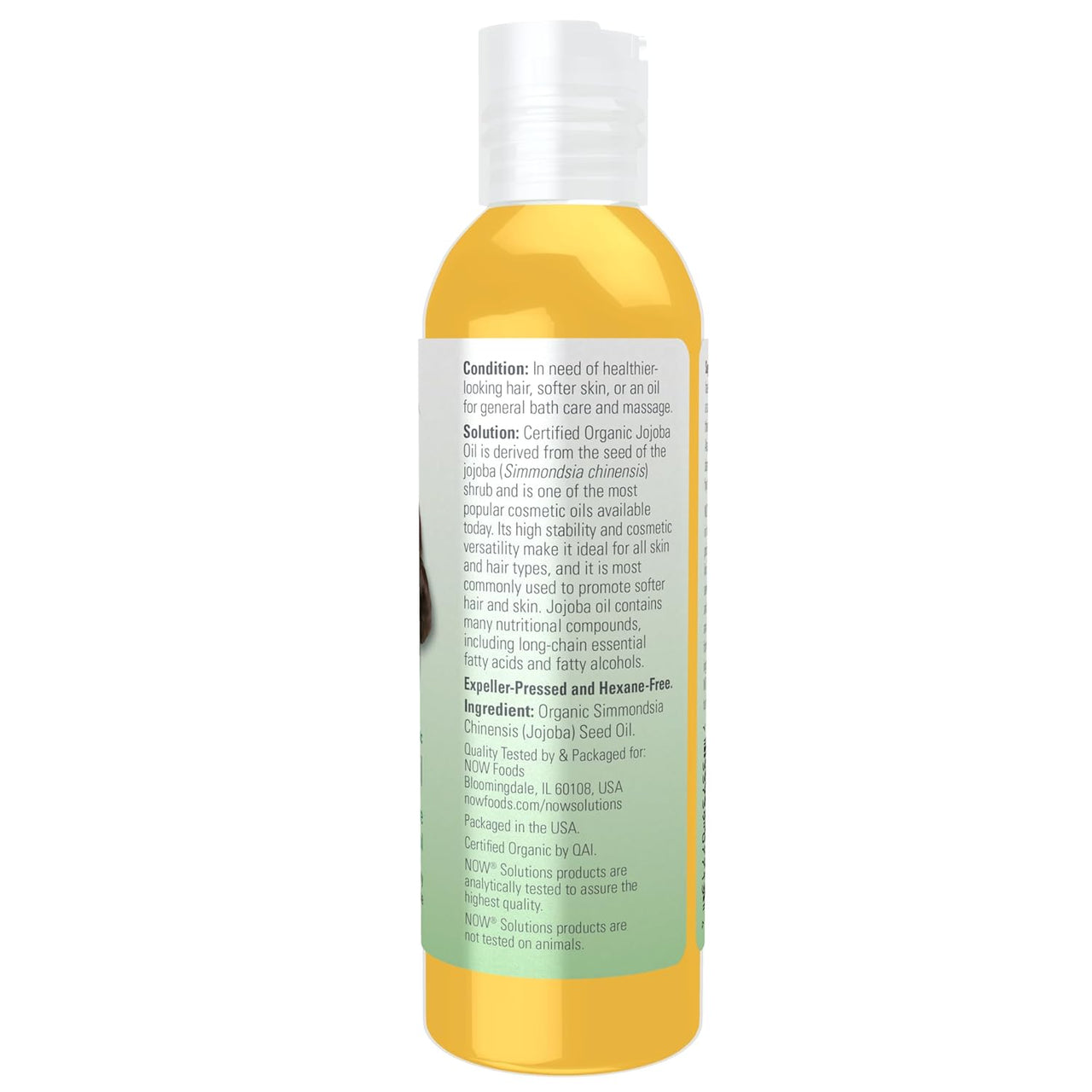 NOW Solutions Organic Jojoba Oil - for Face, Hair and Body