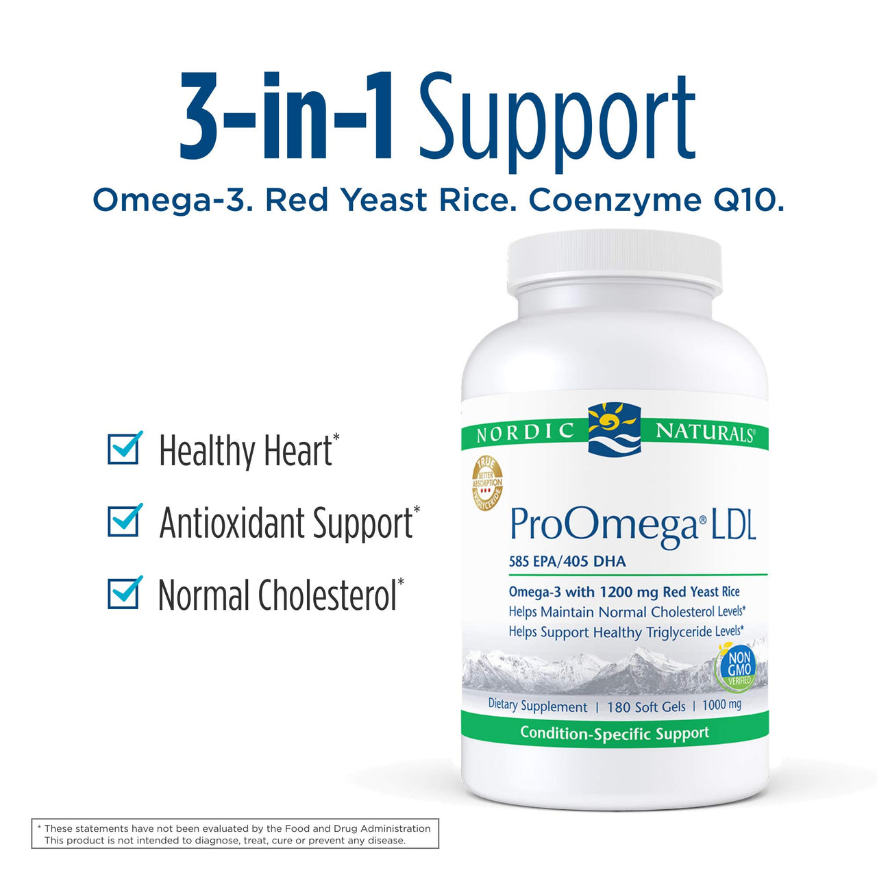 ProOmega LDL 1000mg 180 Softgels