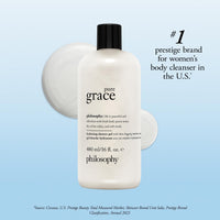 Thumbnail for philosophy pure grace hydrating bath & shower gel - efficiently cleanses, soothes & comforts dry skin - vegan & cruelty free formula