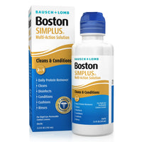 Thumbnail for Boston SIMPLUS Multi-Action Solution, Cleans & Conditions Rigid Gas Permeable (RGP) Lens, Daily Protein Remover, 3.5 Fl Oz