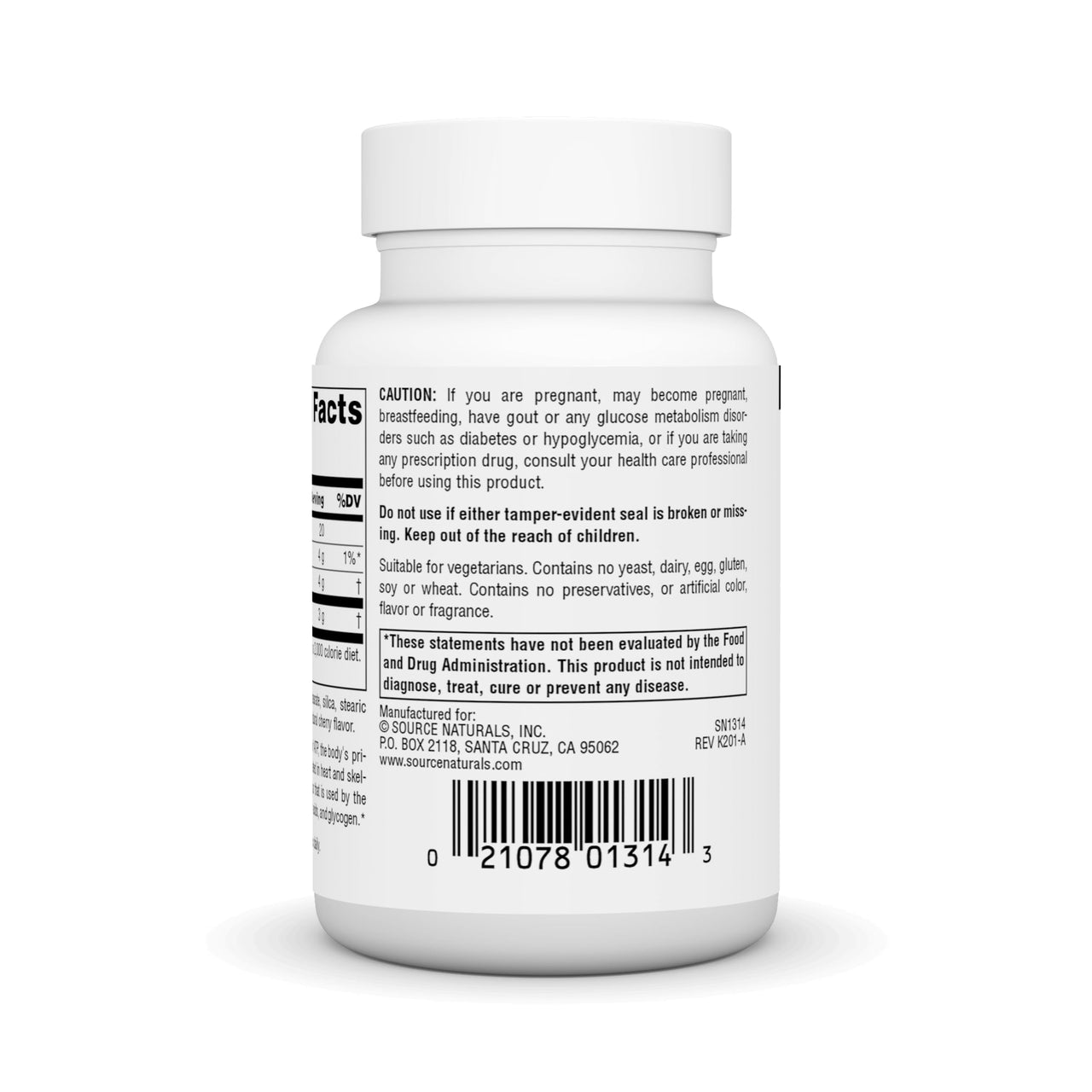 Source Naturals D-Ribose 1000 Mg Fruit Tablet, 30 Count