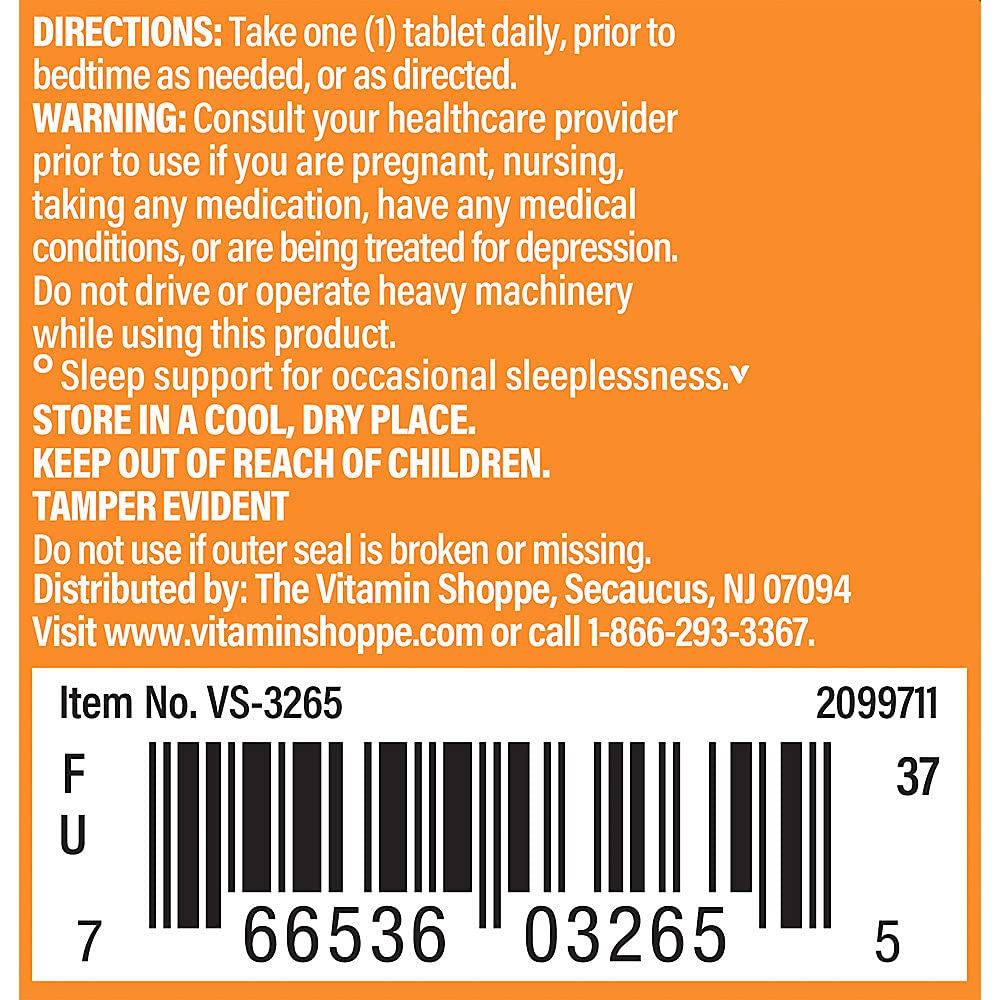 Melatonin 10MG (60 Tablets) by The Vitamin Shoppe