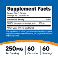 Thumbnail for Nutricost Tudca 250mg, 60 Capsules (Tauroursodeoxycholic Acid) - Premium Quality