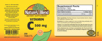 Thumbnail for Nature's Blend Vitamin C 500 mg 250 Tablets by Nature's Blend