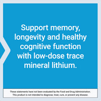 Thumbnail for Life Extension Lithium 1000 mcg - for Brain Health, Anti-Aging & Longevity - Memory & Cognition, Mood Support Supplement -Once Daily - Gluten-Free, Non-GMO - 100 Count