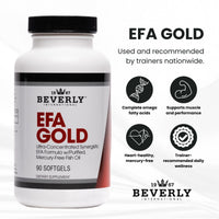 Thumbnail for Beverly International EFA Gold, 90 Softgel Capsules. High Potency Omega-3s EPA and DHA + Omega 6&9 Fatty Acids. Combination Fish, Flaxseed and Borage Oil.