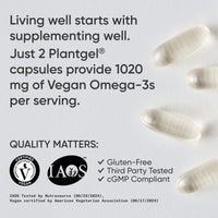 Thumbnail for Sports Research Vegan Omega-3 Fish Oil Alternative from Algae Oil - Highest Levels of Vegan DHA & EPA Fatty Acids | Non-GMO Tested & Vegan Certified - 60 Veggie Softgels (Carrageenan Free)