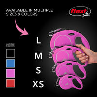 Thumbnail for FLEXI New Classic Tape Retractable Dog Leash for Medium Dogs Upto 55 lbs. – 16 ft., Pink | Tangle Free Pet Walking Leash with One-Handed Brake, Pause, Lock | German Quality Product