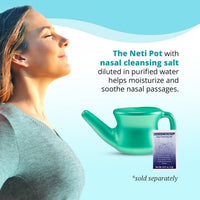 Thumbnail for Ancient Secrets Neti Pot Sinus Rinse - Nasal Cleansing Pot, Plastic Travel Model, Nasal Irrigation, BPA-Free Neti Potâ€¯+ 6 Pre-Measured Packs of Nasal Cleansing Salt