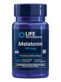 Thumbnail for Life Extension Melatonin, 300 mcg, Gentle Sleep Support, Healthy circadian Rhythms, Cellular Defense, Gluten-Free, Non-GMO, Vegetarian, 100 Capsules