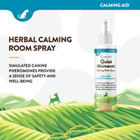 Thumbnail for NaturVet Quiet Moments Herbal Calming Room Spray Dog Supplement – Ideal for Cars, Dog Crates, New Environments – Helps Reduce Pet Stress, Storm Anxiety, Motion Sickness – 8 Oz.