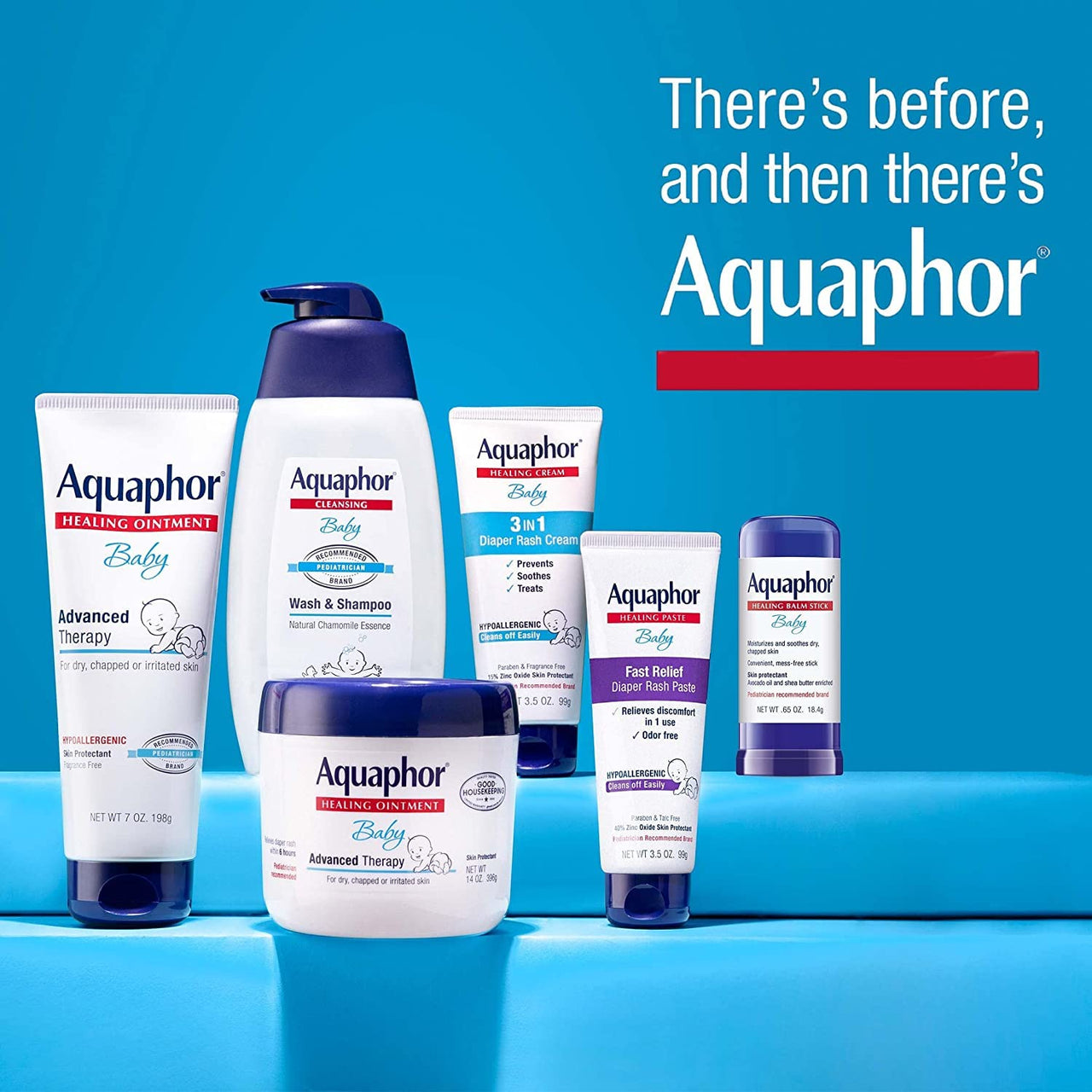 Aquaphor Baby Wash and Shampoo - Mild, Tear-free 2-in-1 Solution for Baby’s Sensitive Skin - 16.9 fl. oz. Pump - Pack of 2