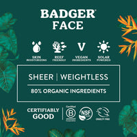 Thumbnail for Badger Zinc Oxide Face Sunscreen SPF 30, Lightweight Mineral Sunscreen for Face, Matte Finish, No White Cast, Vegan, Water Resistant, Unscented, Mineral Sunblock Face Lotion, 1.7 fl oz