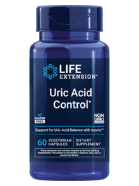 Thumbnail for Life Extension Uric Acid Control, Promotes Healthy uric Acid Balance, Joint Health, discomfort Relief, Gluten Free, Non-GMO, Vegetarian, 60 Capsules