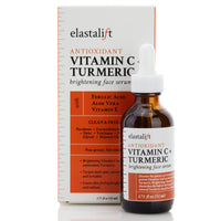 Thumbnail for Elastalift Concentrated Vitamin C + Turmeric Oil Anti Aging Facial Serum Skin Care Booster - Promote Clear & Brighten Skin Tone - Hydrate Dry Skin, Fight Redness, Restore Skin Strength - 1.75 Fl Oz