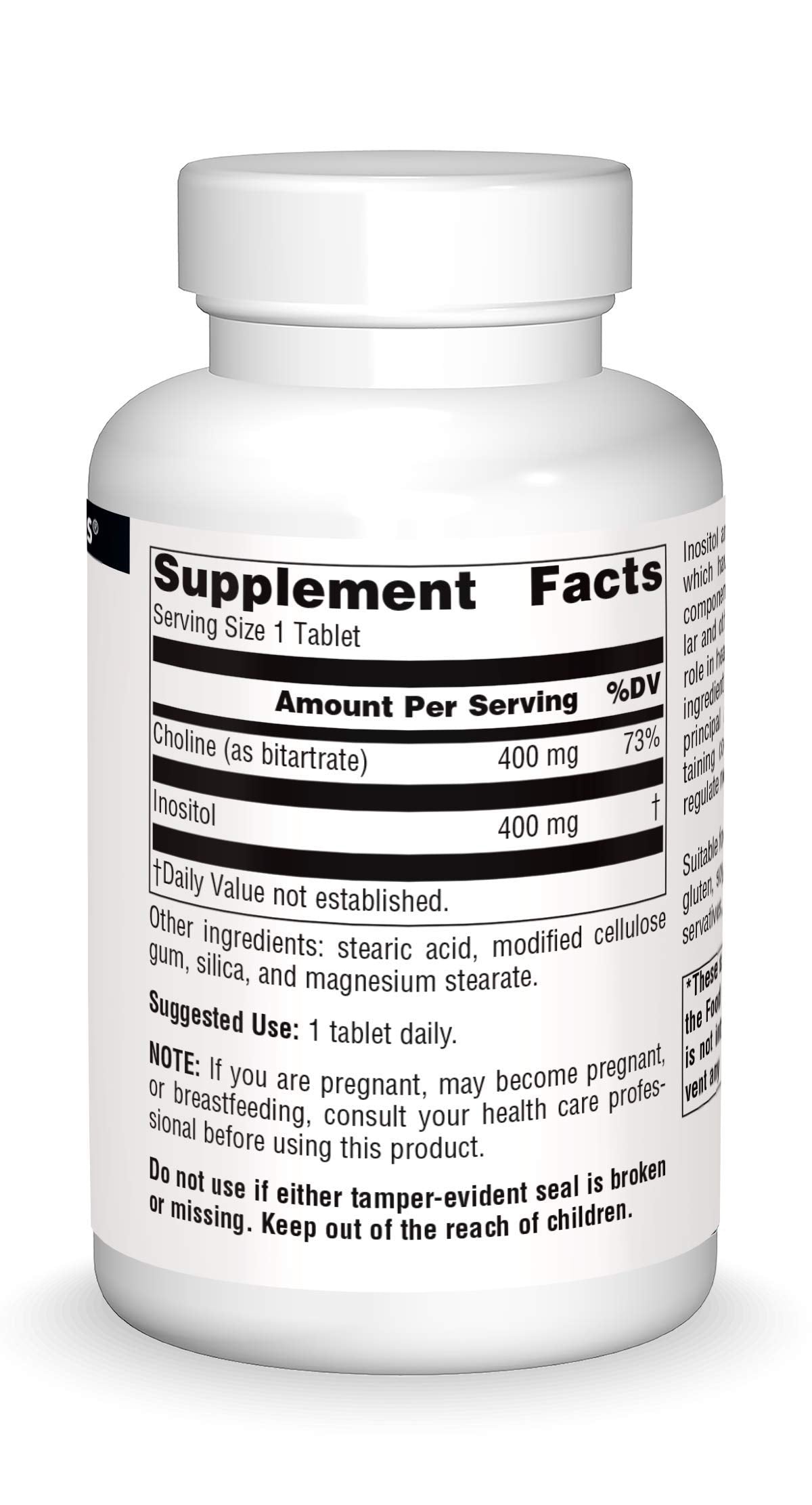Source Naturals Inositol & Choline 800 mg Supports Healthy Nerve Function - 100 Tablets