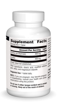 Thumbnail for Source Naturals Inositol & Choline 800 mg Supports Healthy Nerve Function - 100 Tablets