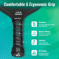Thumbnail for MURT Pickleball Paddle, T700 Carbon Fiber Pickleball Paddles with Cover,2024 USAPA Approved, High Grit & Spin, Honeycomb Core, Pickleball Gifts, 16mm