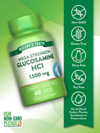 Thumbnail for Nature's Truth Glucosamine HCI 1500mg | 60 Caplets | Mega Strength | Non-GMO & Gluten Free Supplement