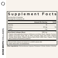 Thumbnail for Codeage Organic Bone Broth Collagen Peptides Capsules Supplement, Bone Broth Grass Fed Beef, Free-Range Chicken, Turmeric & Ashwagandha - Collagen Types I, II, III - Non-GMO - 180 Capsules