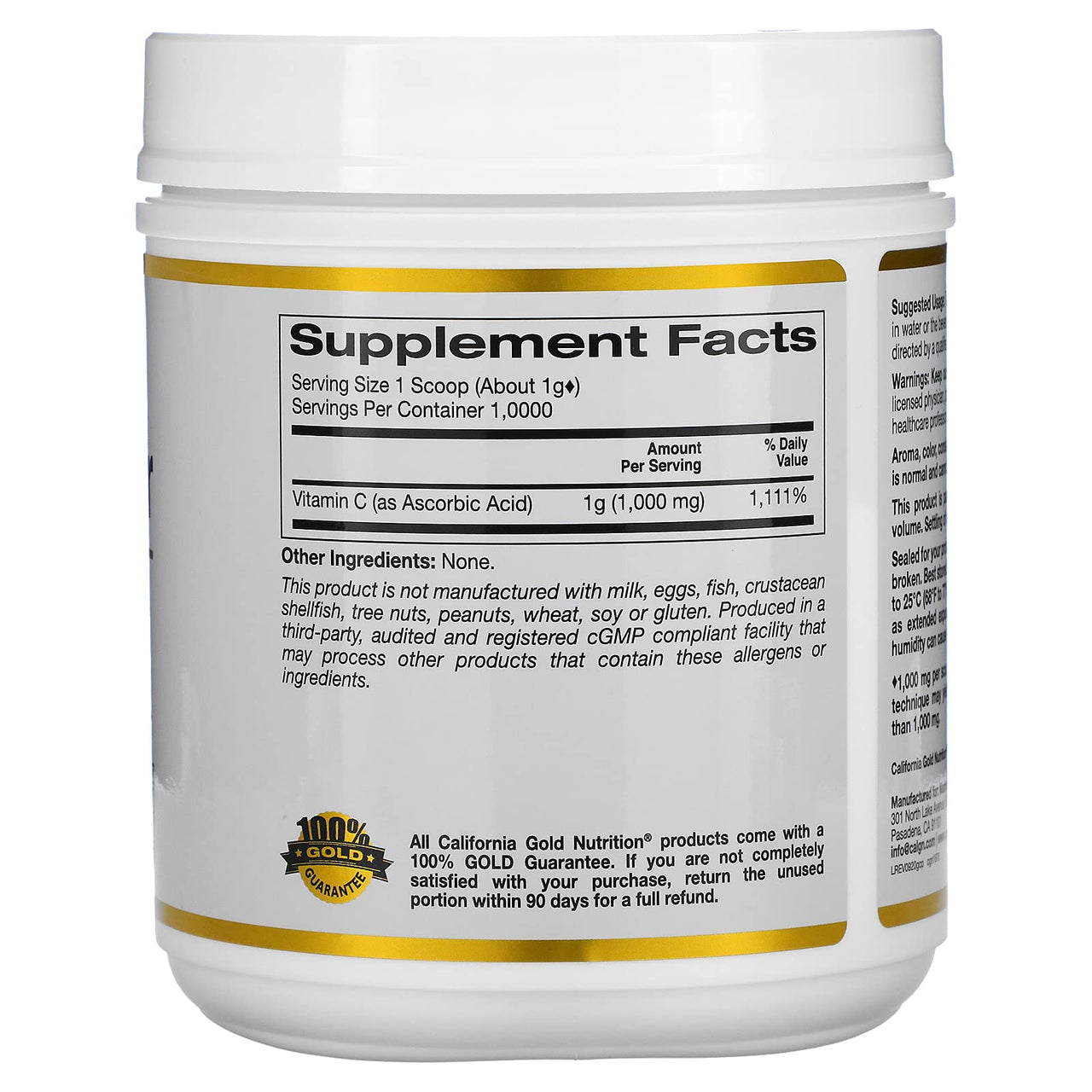 California Gold Nutrition, Gold C Powder, 2.2 lb (1 kg)