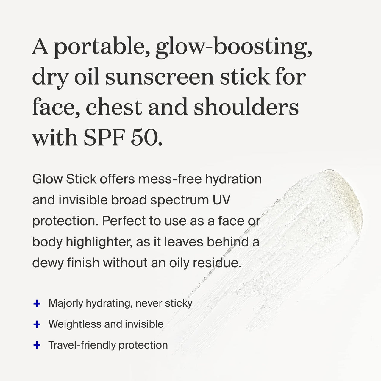 Supergoop! Glow Stick, .7 oz - SPF 50 PA++++ Dry Oil Sunscreen Stick for Face & Body - Brightens & Hydrates for a Healthy Glow - Mess-Free, Travel-Friendly SPF