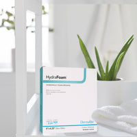 Thumbnail for DermaRite's HydraFoam Hydrophilic Foam Dressing - Highly Absorbent Wound Care, Waterproof Backing, Sterile - 4 in. x 4-1/4 in., 1 Count, 10 Packs, 10 Total