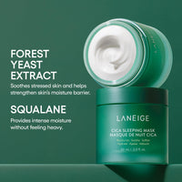 Thumbnail for LANEIGE Cica Sleeping Mask: Korean Overnight Mask, Hypoallergenic, Fermented Forest Yeast Extract, Madecassosides, Soothe Stressed Skin, Barrier-Boosting, Dryness, Redness