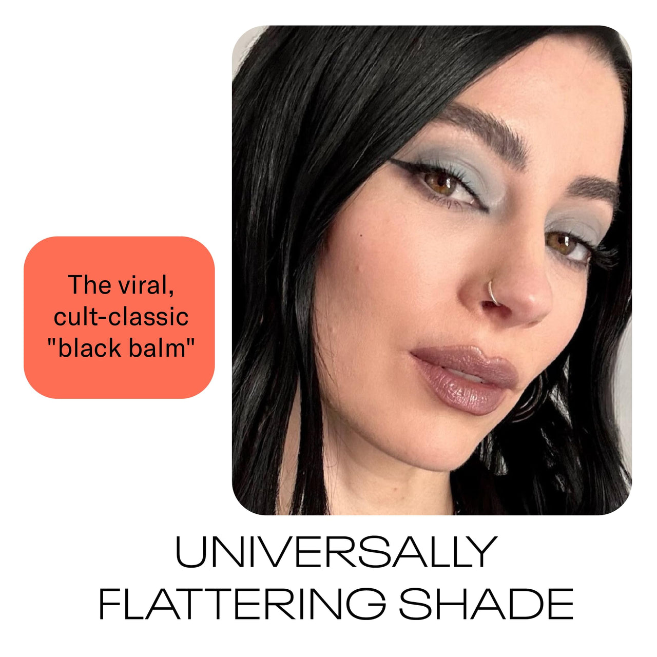 MOB Beauty Hydrating Shine Lip Balm M138 Sheer Black – Tinted Lip Balm Stick with Jojoba & Sunflower Oils, Clean Vegan Organic Lip Care for Nourished, Glossy Lips