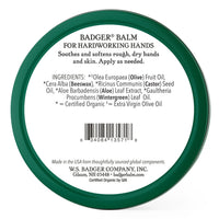 Thumbnail for Badger - Hardworking Hands Healing Balm, Aloe Vera & Wintergreen, Working Hand Balm, for Dry Hands, Hand Moisturizer, Certified Organic, 2 oz (3 Pack)