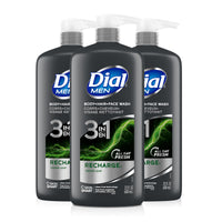 Thumbnail for Dial Men 3in1 Body, Hair and Face Wash, Recharge, 69 fl oz (3-23 fl oz Bottles)